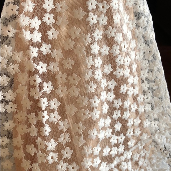 Ivory Cream Wildflower Flutter Overlay Dress - Picture 10 of 12